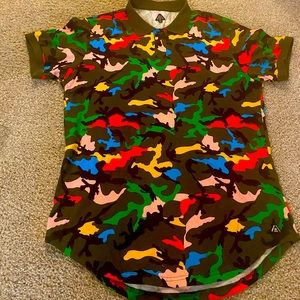 Multi-color camouflage shirt